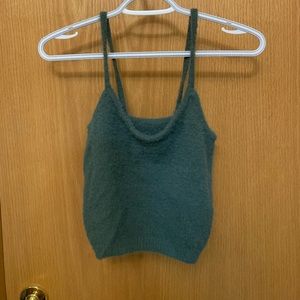 Fuzzy forest green tank top!